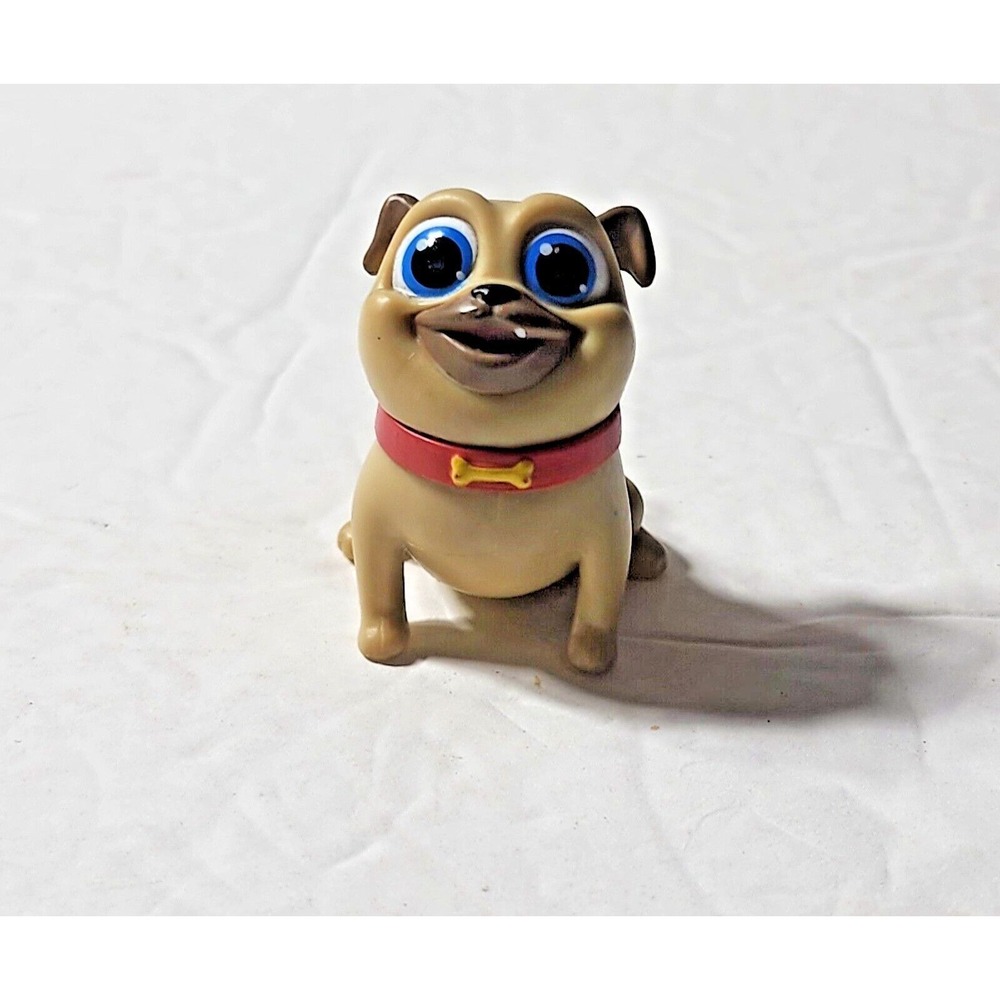 Disney Junior Puppy Dog Pals Rolly Figure Cake Topper Mini 1.5 Inch Pug
